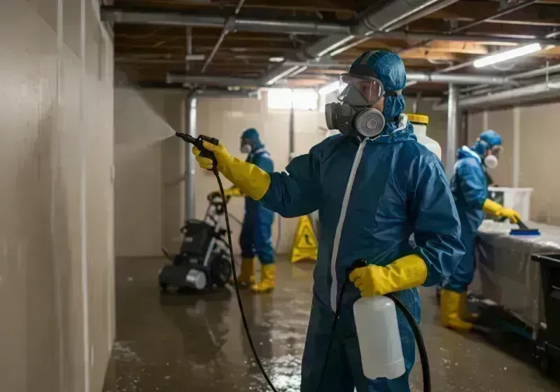 Basement Sanitization and Antimicrobial Treatment process in Huntington, WV